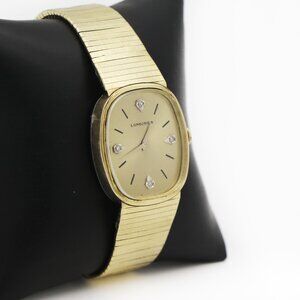 Longines Vintage 10K RGP Diamond Dial Watch